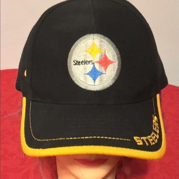 VINTAGE 1990s Pittsburgh Steelers w Patch NFL hat Ball cap by Logo Athletic New - Picture 3 of 6